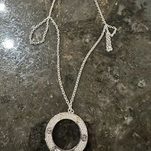 Silver Circle Pendant Necklace